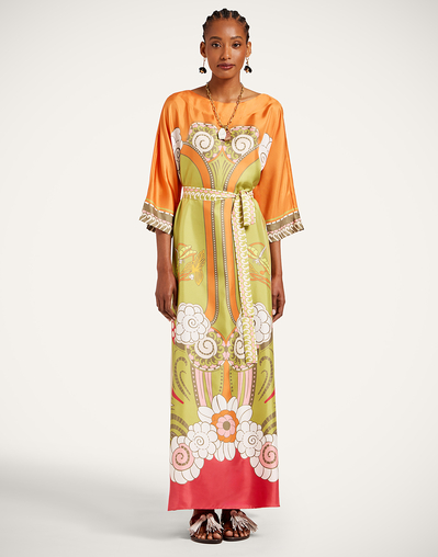 what is a mumu dress Lei of Aloha Long Ruffle Muumuu White / S %2050%20%2058%20 Muumuu Dress Round Neck in