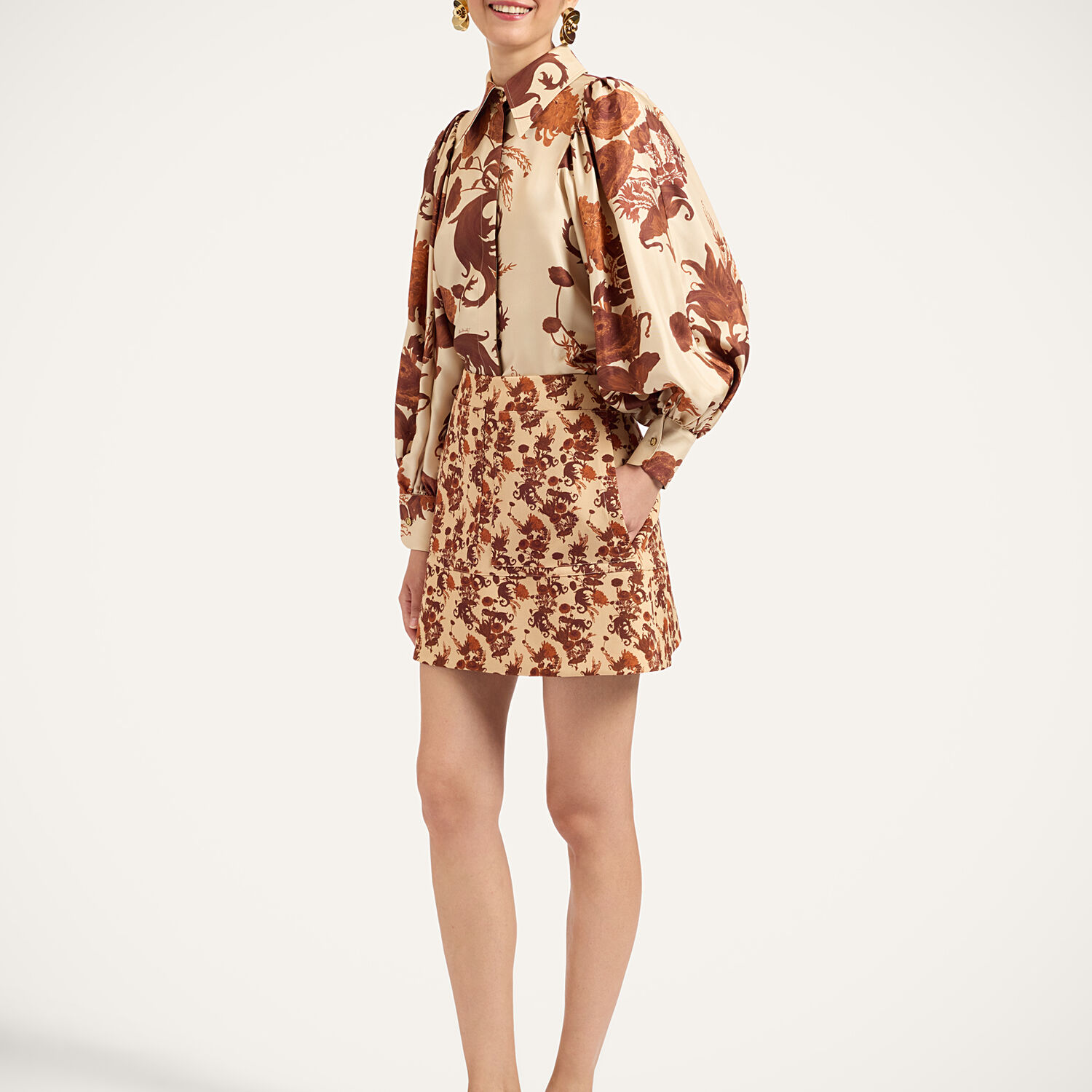 La Doublej Short Skirt In Coven Micro Buttercream