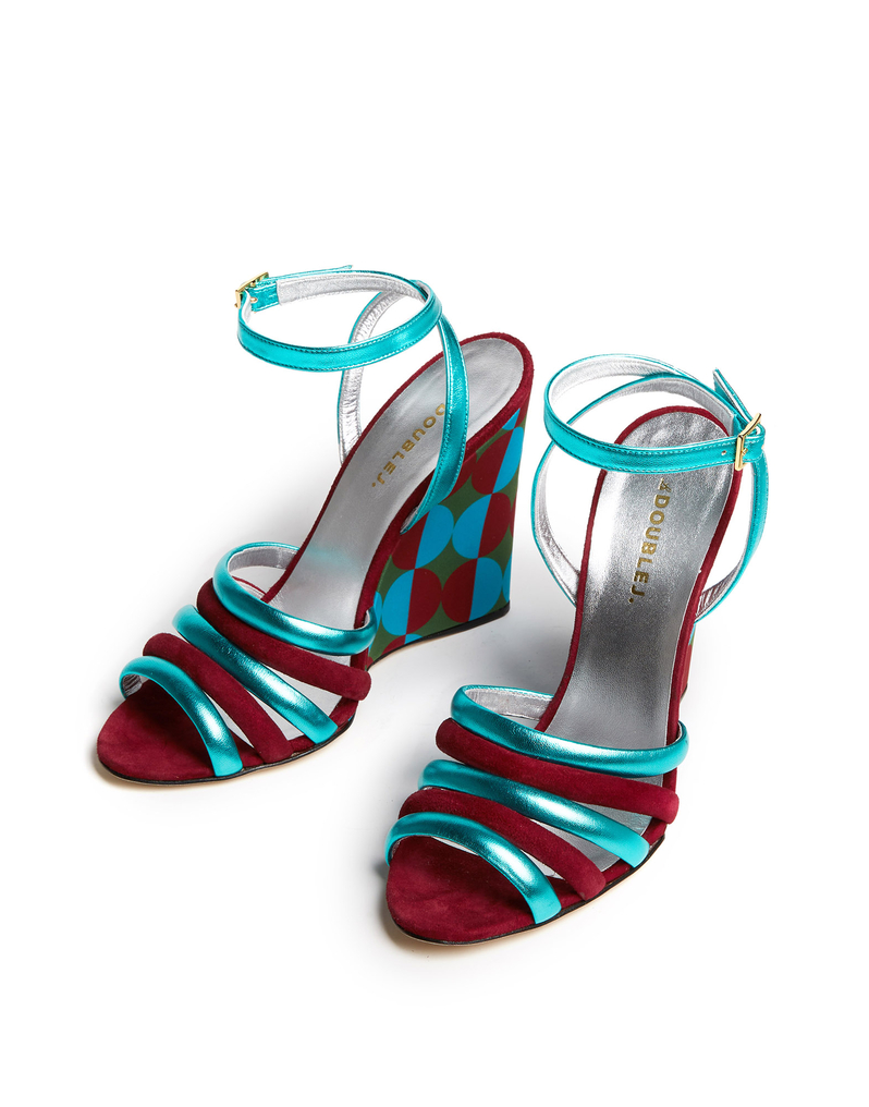 La DoubleJ Tones Wedge La DoubleJ Tones Wedge Mezzaluna Green SHO0048RAS006MEZ0004