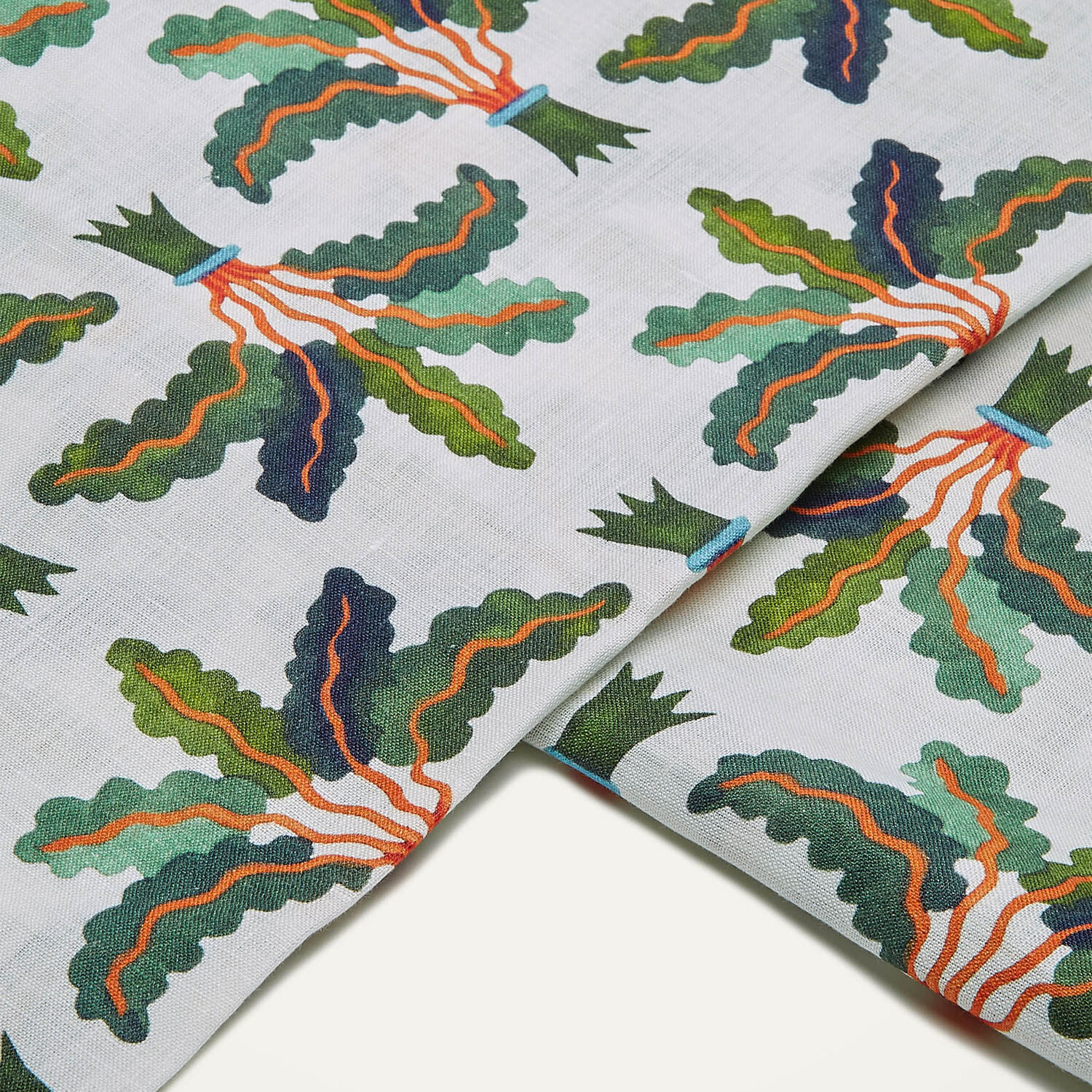  La Doublej Tablecloths Gend - Large Tablecloth (180x350) Linen Palms One Size 100% Linen 