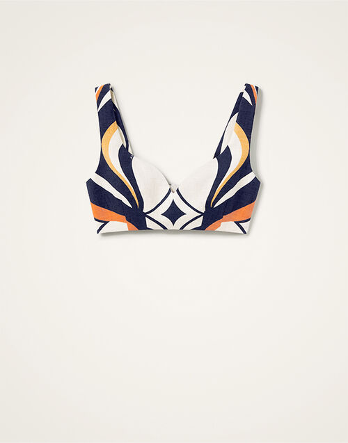 La DoubleJ Baia Crop Top Jive Macro White TOP0113COT005JIV04WH01