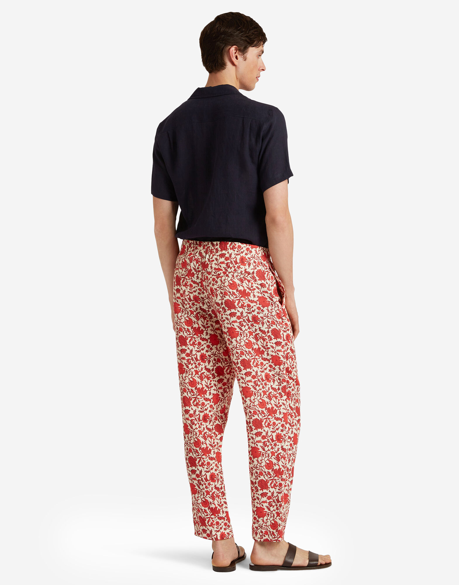 La DoubleJ Alex Trousers Dragonflower Mini Red TRO0153LIN007DRE01RE01