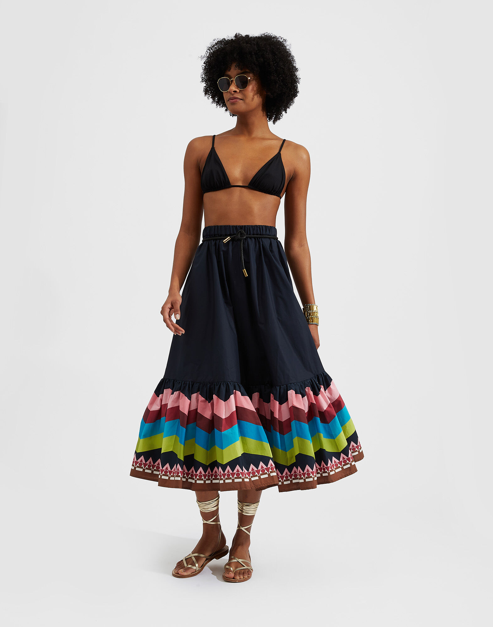 La DoubleJ Sunset Skirt Sunset Navy Plac&eacute;e SKI0056COT015SUS0003