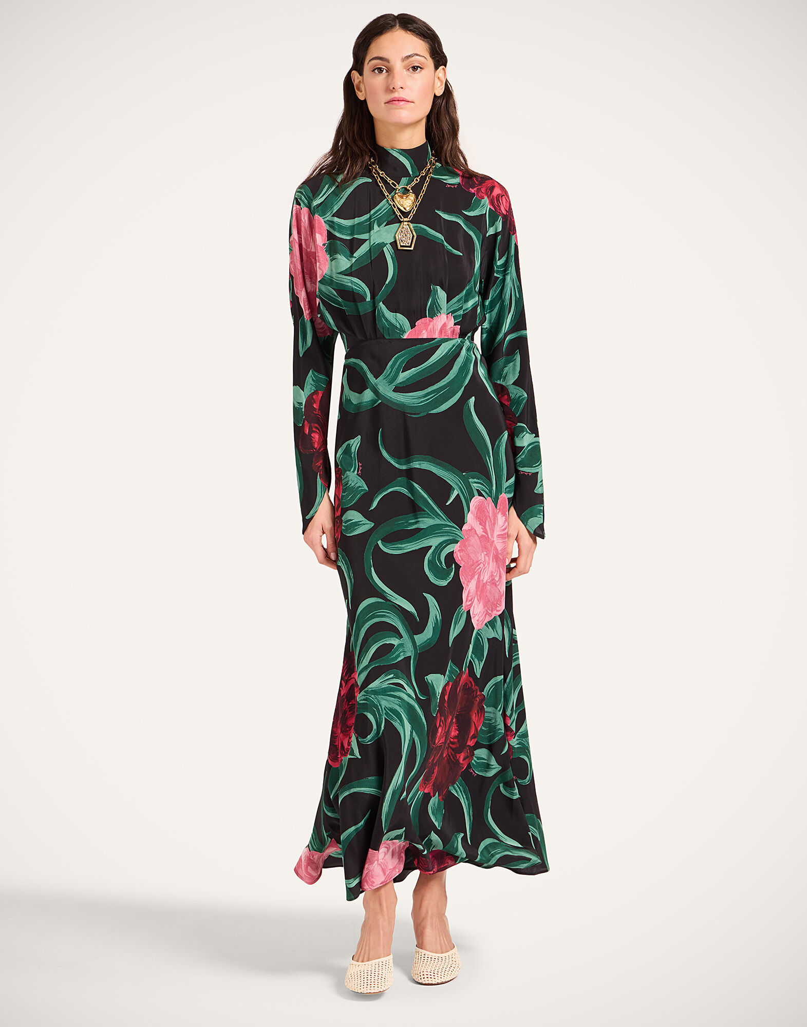 La DoubleJ Gilda Dress Peony Black DRE0987CRE001PEO05BL01