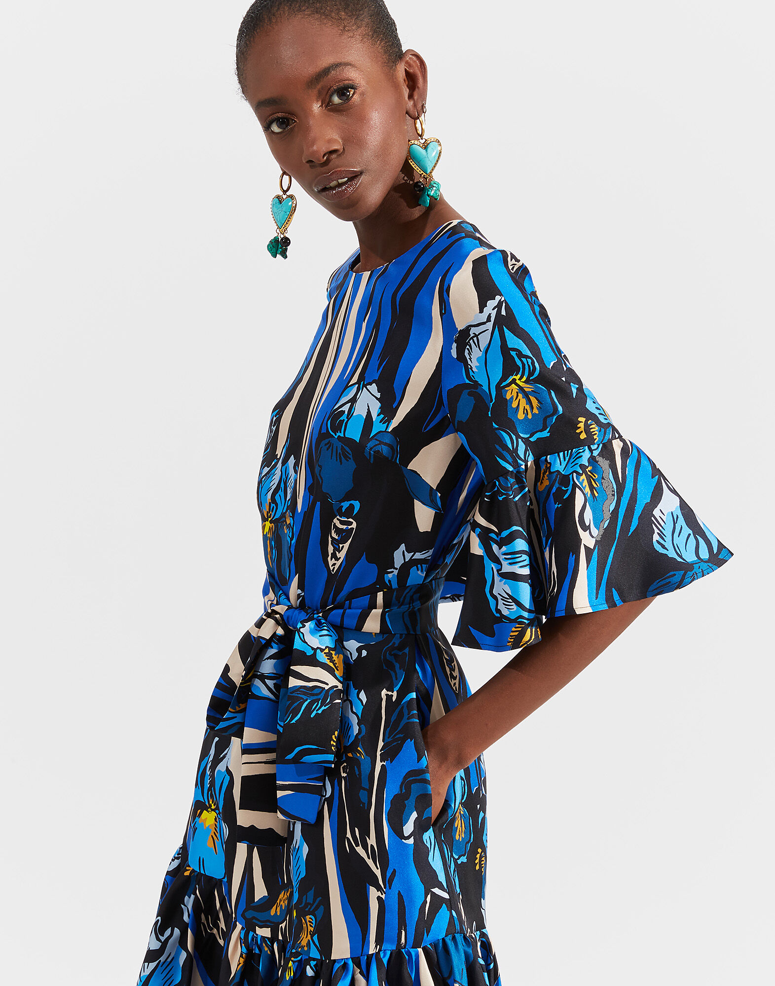 LaDoubleJ Short Curly Swing Dress Iris DRE0200SIL001IRI0001