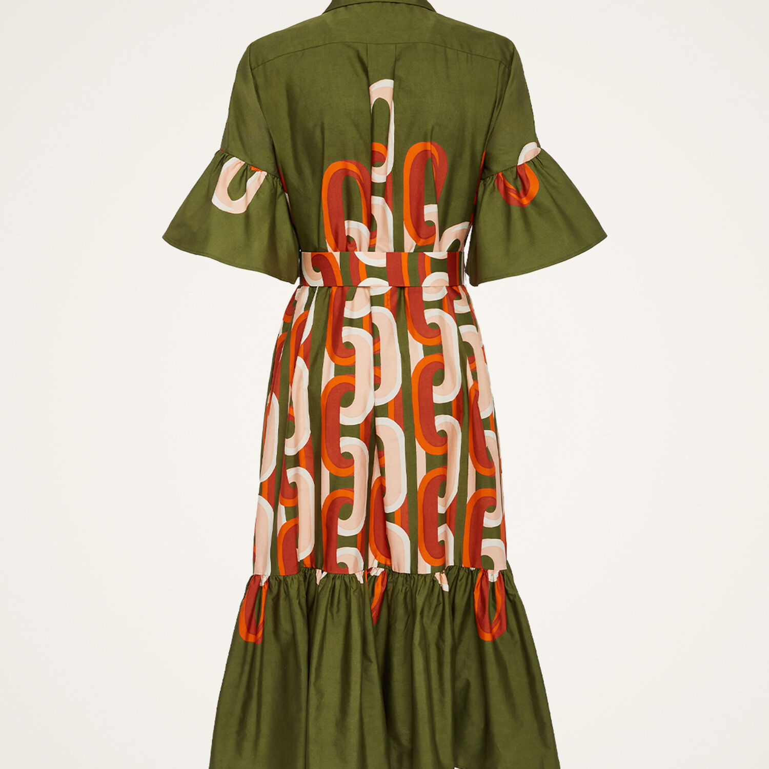 La Doublej Choux Midi Dress In Prometheus Placée Camouflage