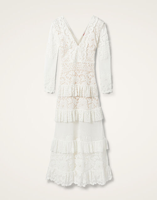 La DoubleJ Footloose Lacey Dress White DRE0626EMB028SOLIDWH01