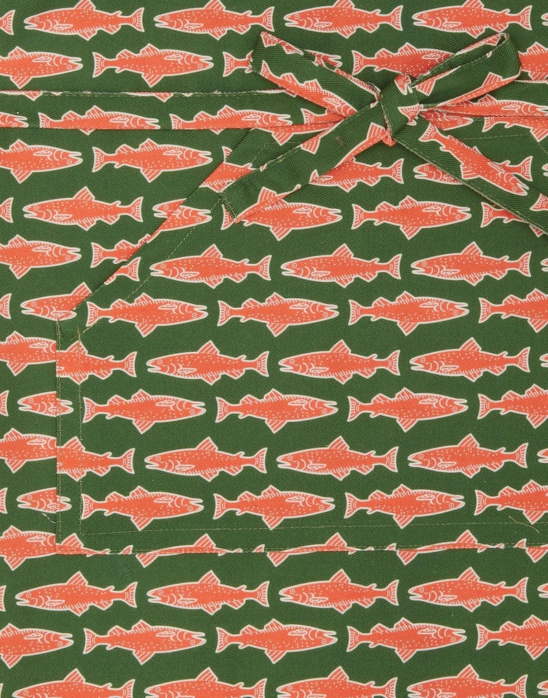 La DoubleJ Apron La DoubleJ Apron Como Fish Green APR0002COT018CMF0002