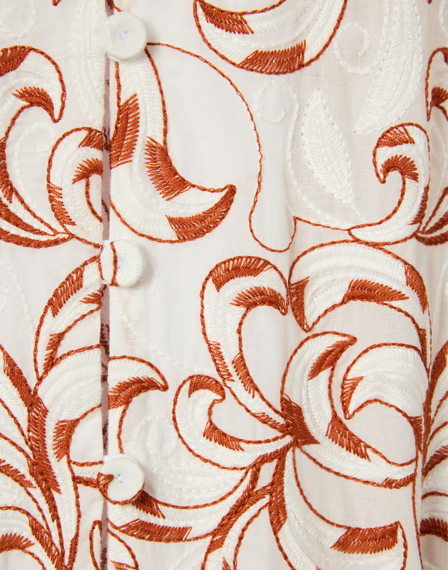 La DoubleJ San Pietro Dress Fern White DRE0900COT076FRN01WH01