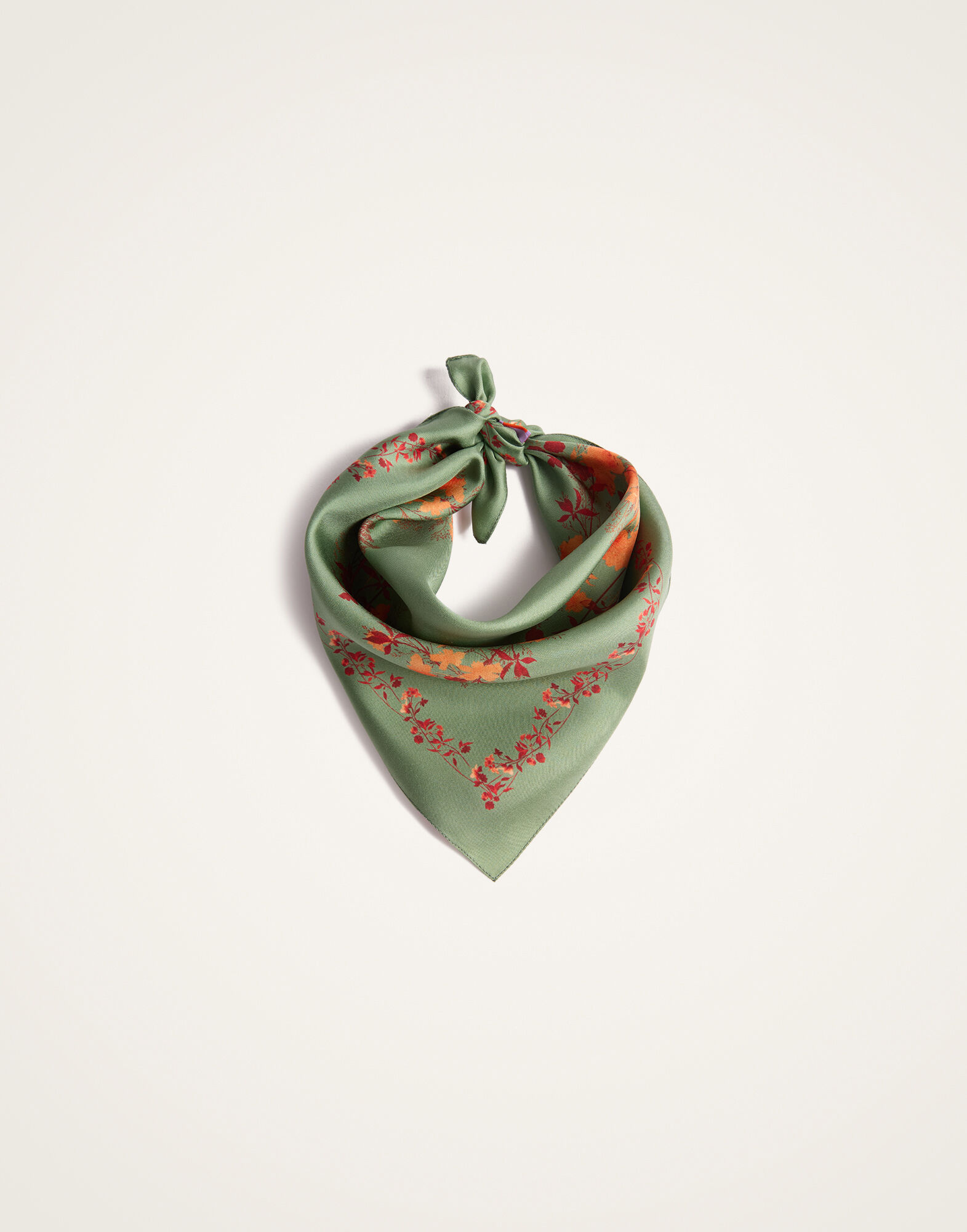 La DoubleJ Foulard 45 Woodland Plac&eacute;e Camouflage SCA0065SIL001WOD01GR08