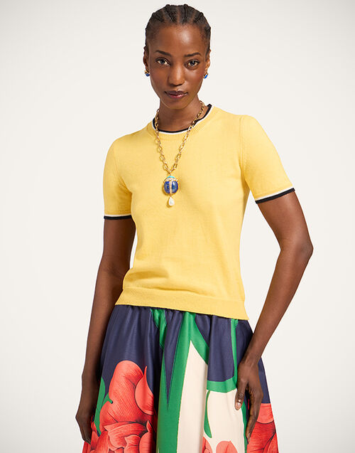 La DoubleJ Busy-Bee Tee Solid Butter Yellow PUL0260KNI154SOLIDYE11