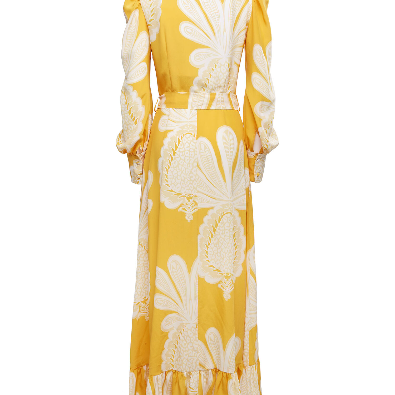 La Doublej Super Smokin' Hot Long Sleeve Silk Dress In Big Pineapple