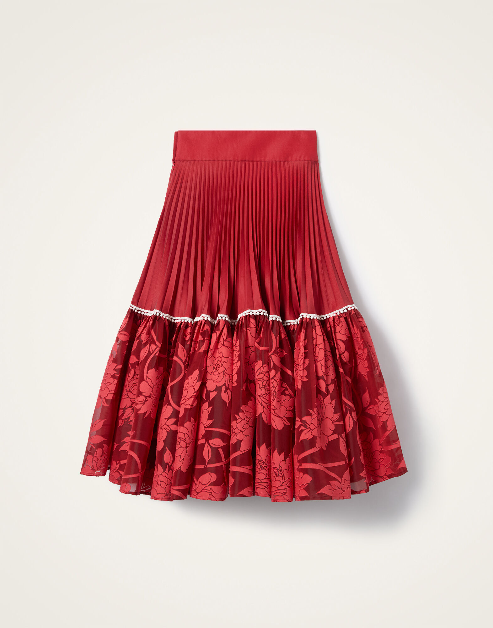 La DoubleJ Countess Skirt Solid Red SKI0188COT092SOLIDRE01