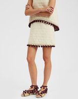 La DoubleJ Baia Mini Skirt Embroidered Creamy SKI0117JCQ076CRA01WH03