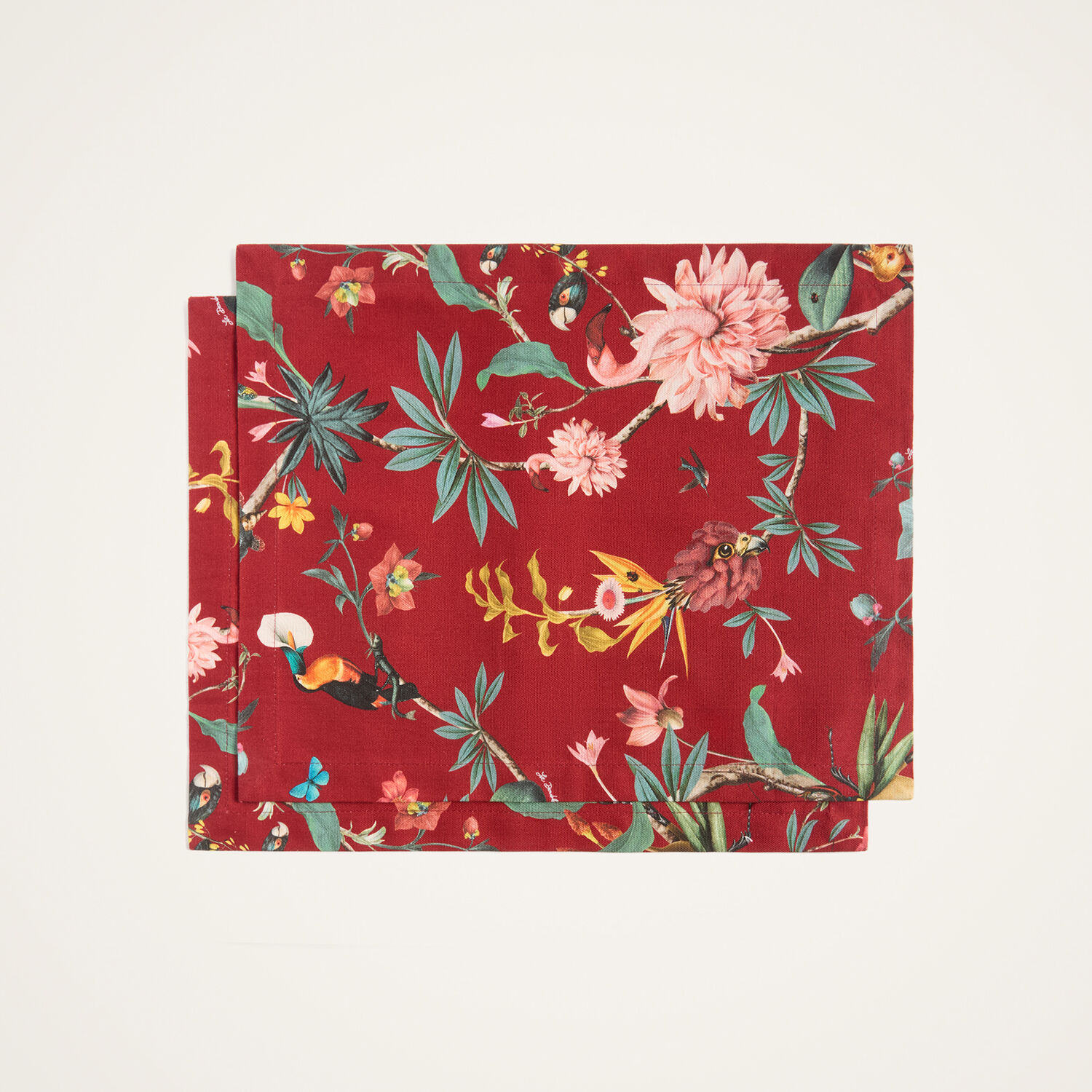 La Doublej Placemats Set Of 2 In Red