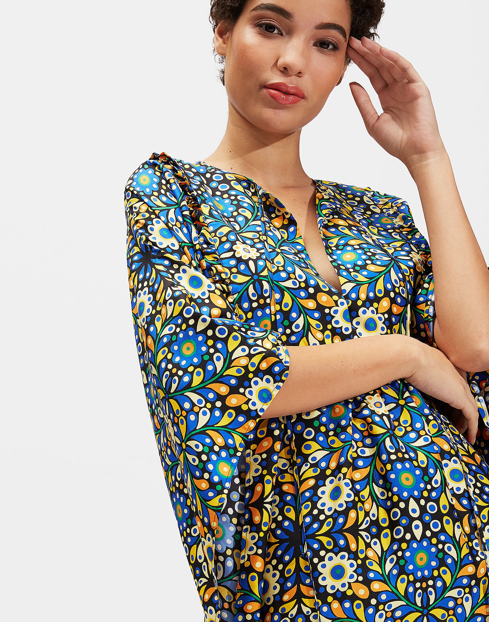 LaDoubleJ Talitha Kaftan Confetti Blu DRE0048SIL001CON0002