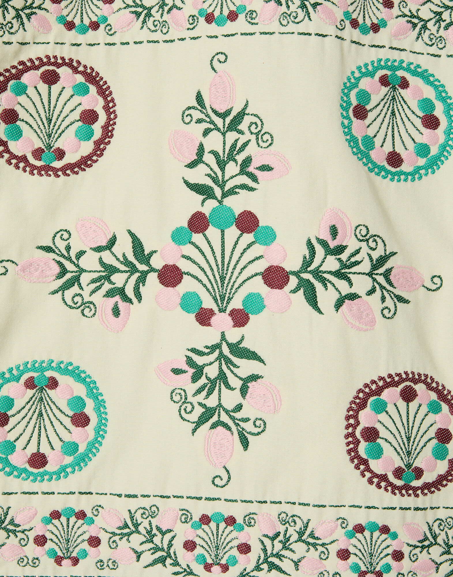 La DoubleJ The Oversized Jean Jacket Florette Tiles Ecru JAC0190JCQ137FLO09BR05