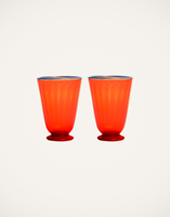 La DoubleJ Rainbow Glasses Set Of 2 La DoubleJ Rainbow Glasses Set Of 2 Orange GLA0014MUR001ARC0001