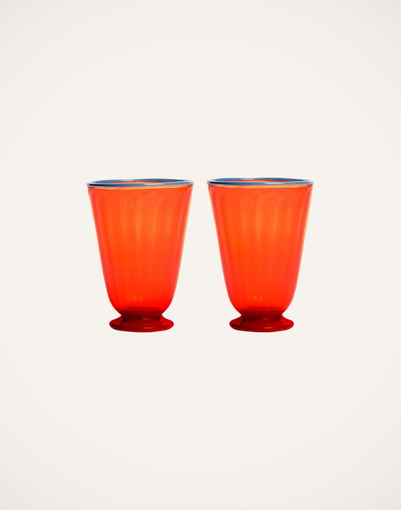 La DoubleJ Rainbow Glasses Set Of 2 La DoubleJ Rainbow Glasses Set Of 2 Orange GLA0014MUR001ARC0001