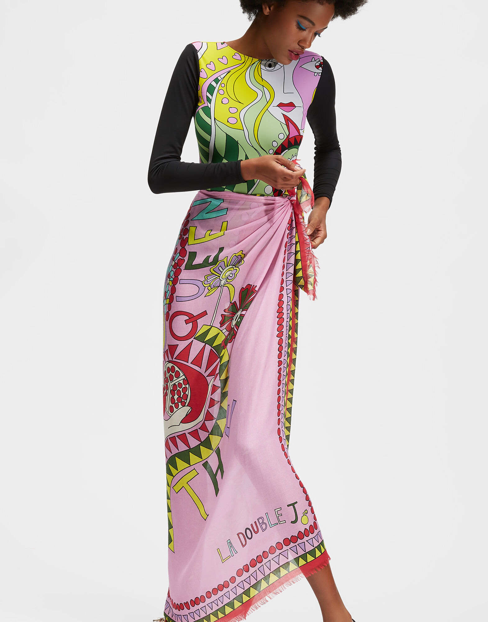 LaDoubleJ Square Scarf Persephone SCA0006MOC001PRS0001