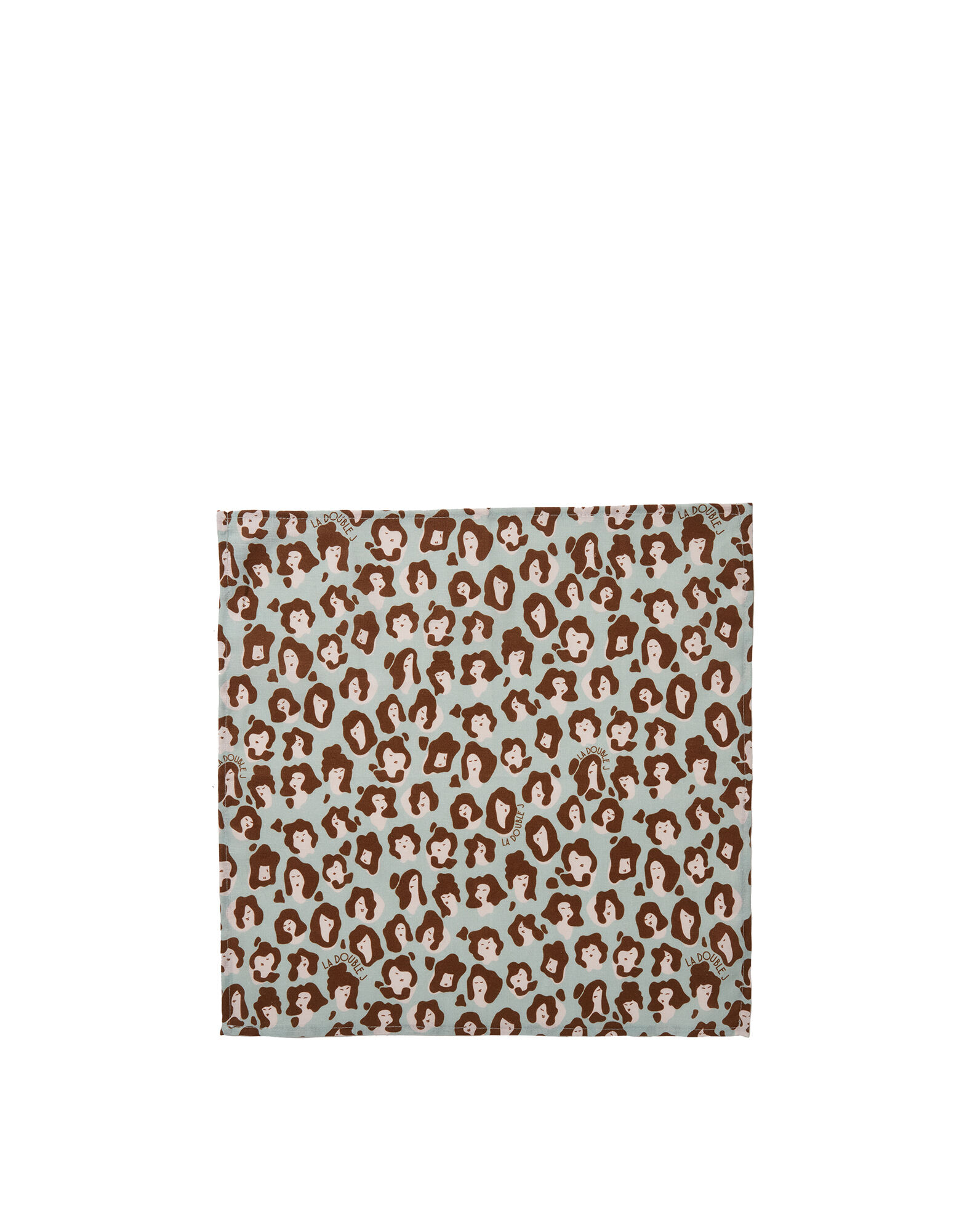 La DoubleJ Large Napkins Set Of 2 Lady Leopard Acqua NAP0006LIN001LLE0002