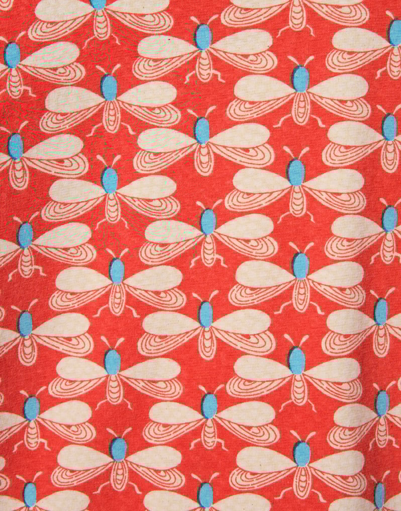 La DoubleJ Itty Bitty Double Binding Ringer T-Shirt La DoubleJ Itty Bitty Double Binding Ringer T-Shirt Pull My Petaltail Orange TSH0061JER059PET03OR02