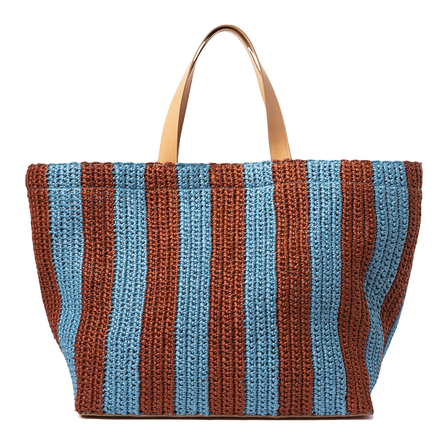 La Doublej Riviera Tote In Bicolore Turchese