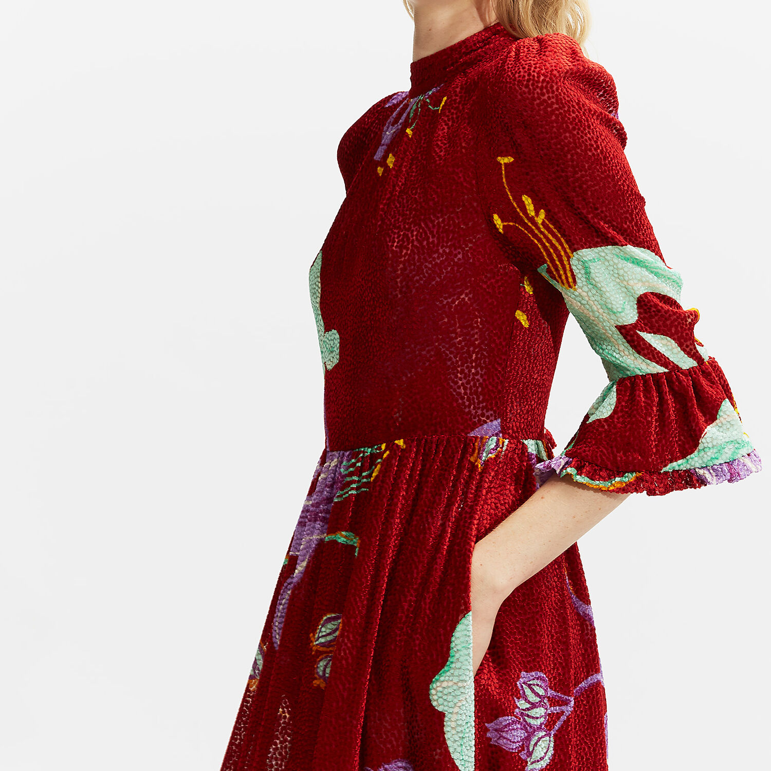 La Doublej Midi Visconti Dress In Maneater Rosso