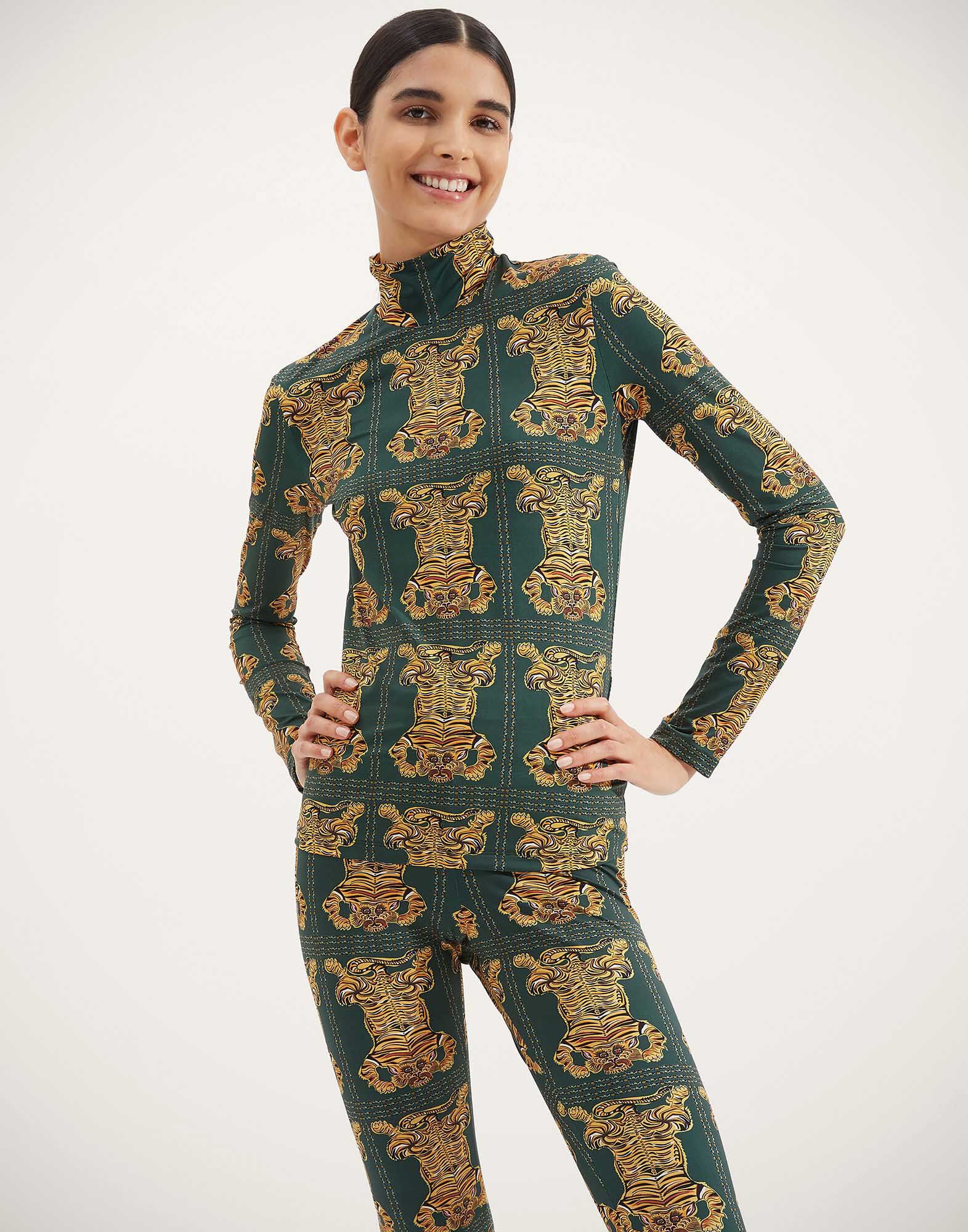 La DoubleJ Turtleneck Tiger Tiles SHI0030JER005TIG0003