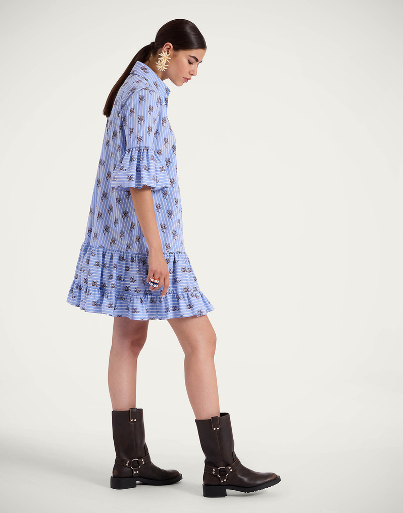 La DoubleJ Choux Dress La DoubleJ Choux Dress Gryphos Light Blue DRE0193COT059GRY03BU01