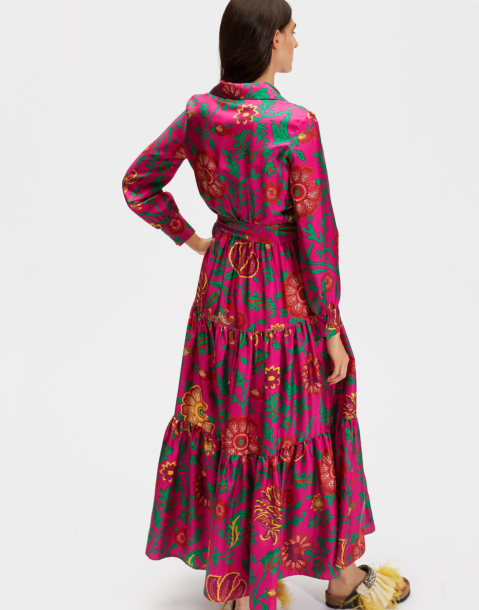 LaDoubleJ Bellini Dress Dragon Flower Fucsia DRE0016SIL001DRA0004