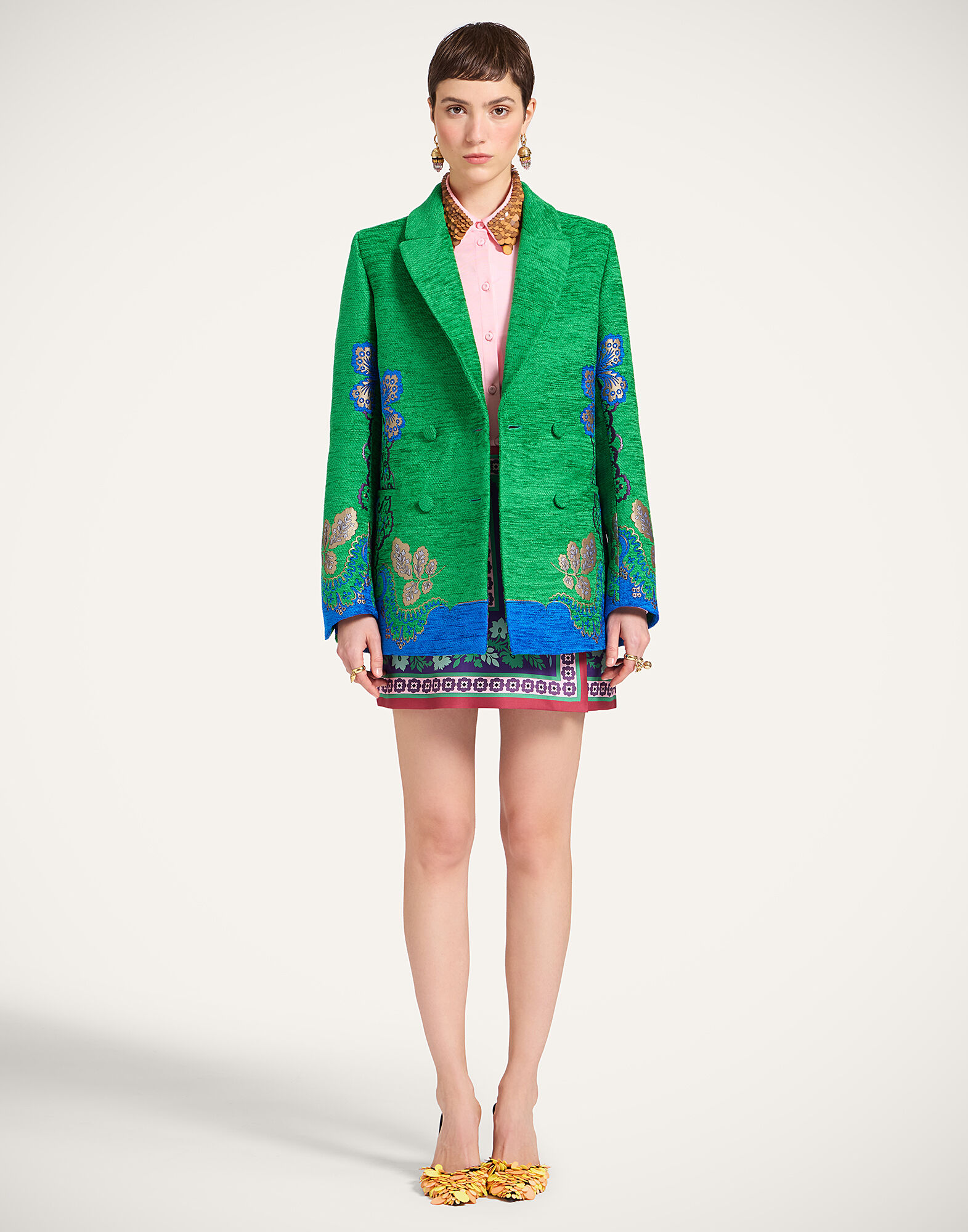 La DoubleJ Jagger Jacket Cornucopia Plac&eacute;e Green JAC0148JCQ130CRN02GR02