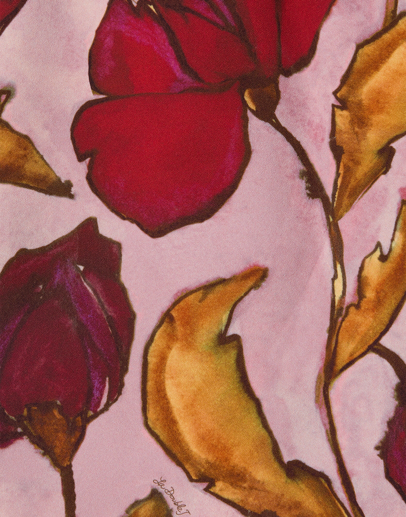 La DoubleJ Mini Foulard Skirt French Kiss Dusty Pink SKI0185SAB001FRK01PI10