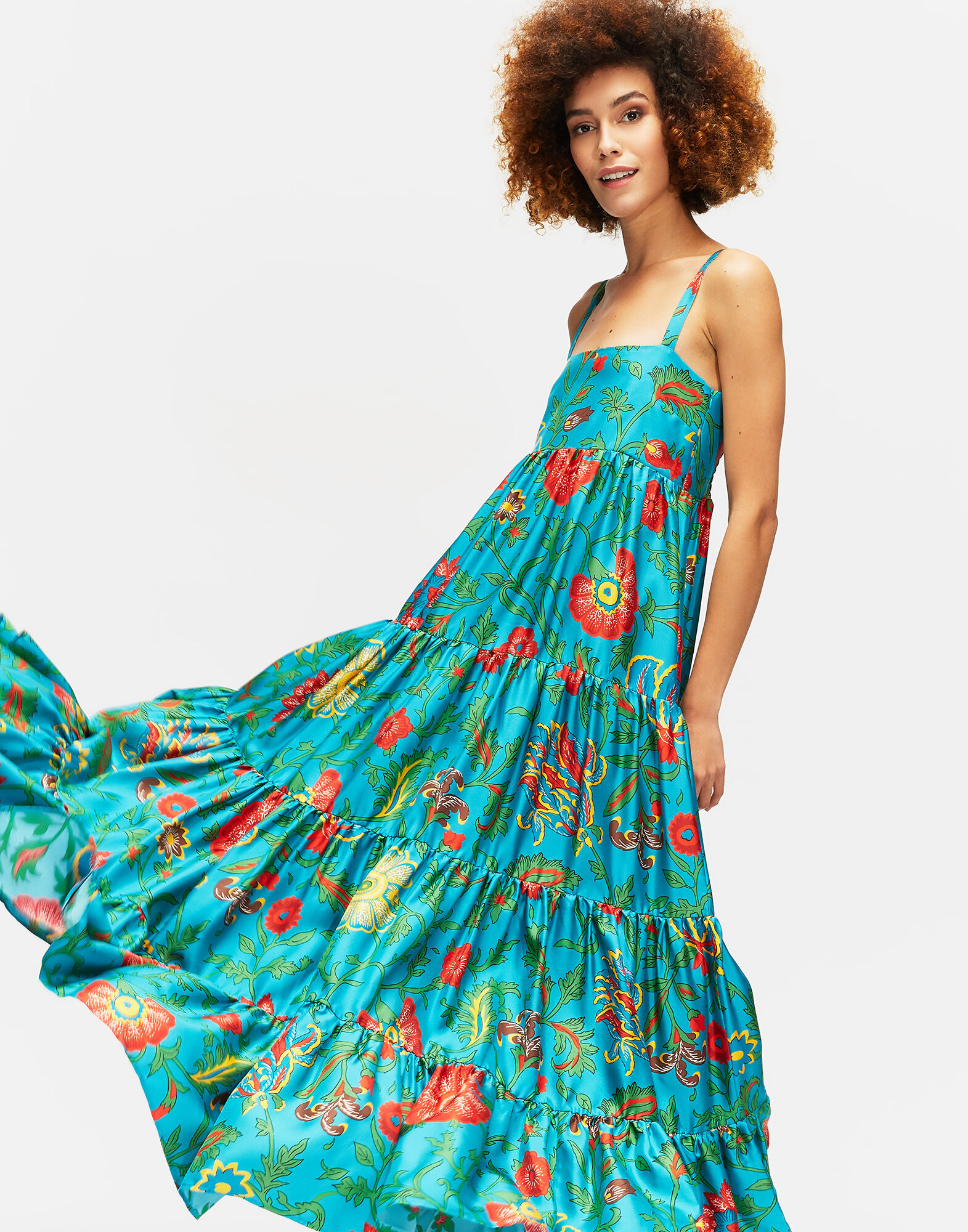 LaDoubleJ Bouncy Dress Dragon Flower Turchese DRE0042SIL001DRA0005