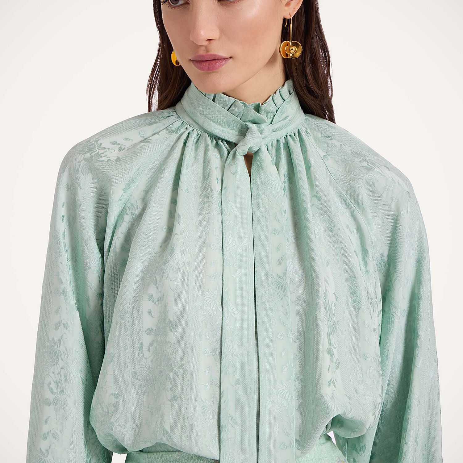 Shop La Doublej Cerere Blouse In Pekin Mint