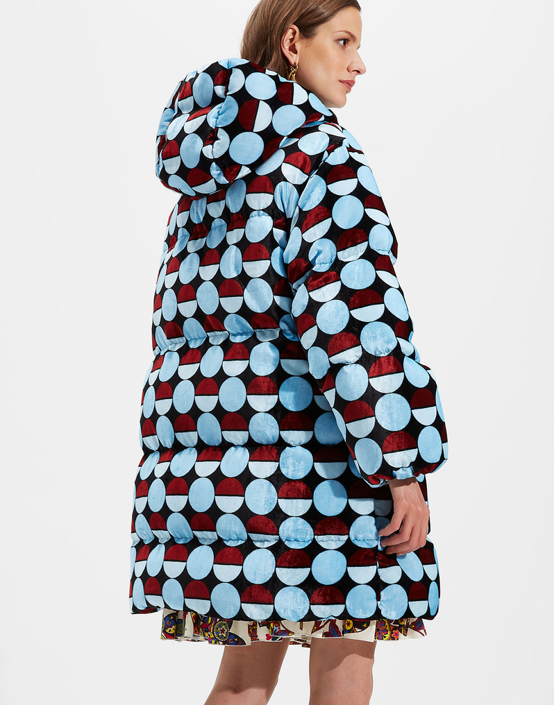 LaDoubleJ Reversible Cocoon Puffer LaDoubleJ Reversible Cocoon Puffer Sfere Azzurro DOW0004VEL004SFE0003