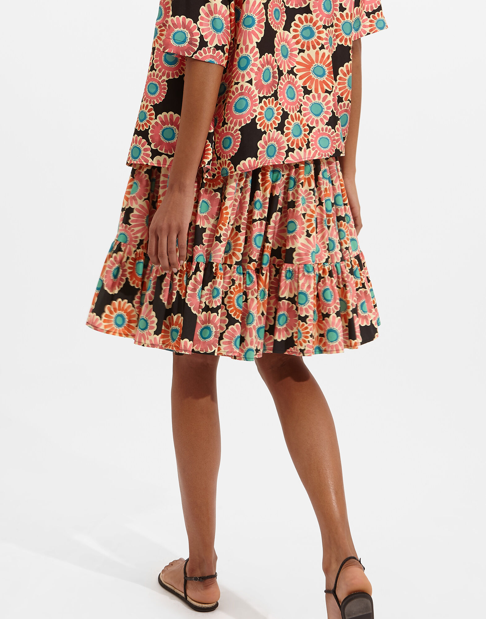 La DoubleJ Love Skirt Crazy Daisy Black SKI0038COT001DAY0002