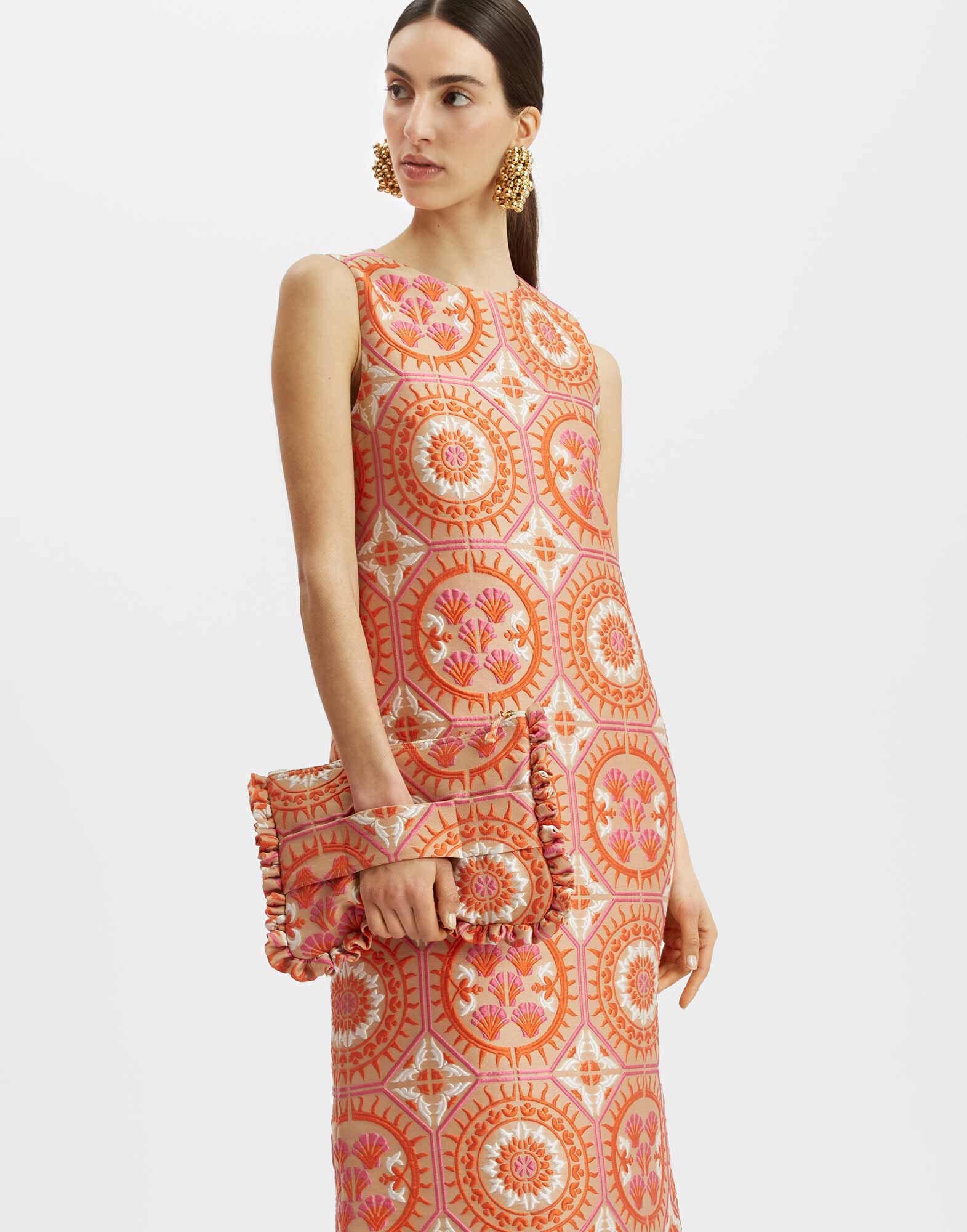 La DoubleJ Column Dress Sun Orange DRE0549JCQ074SUN01OR02