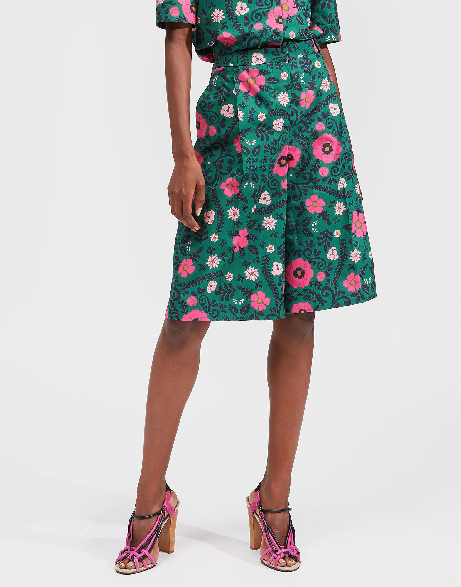 LaDoubleJ Bermuda Pants Heckfield Verde TRO0035COT001HEC0002