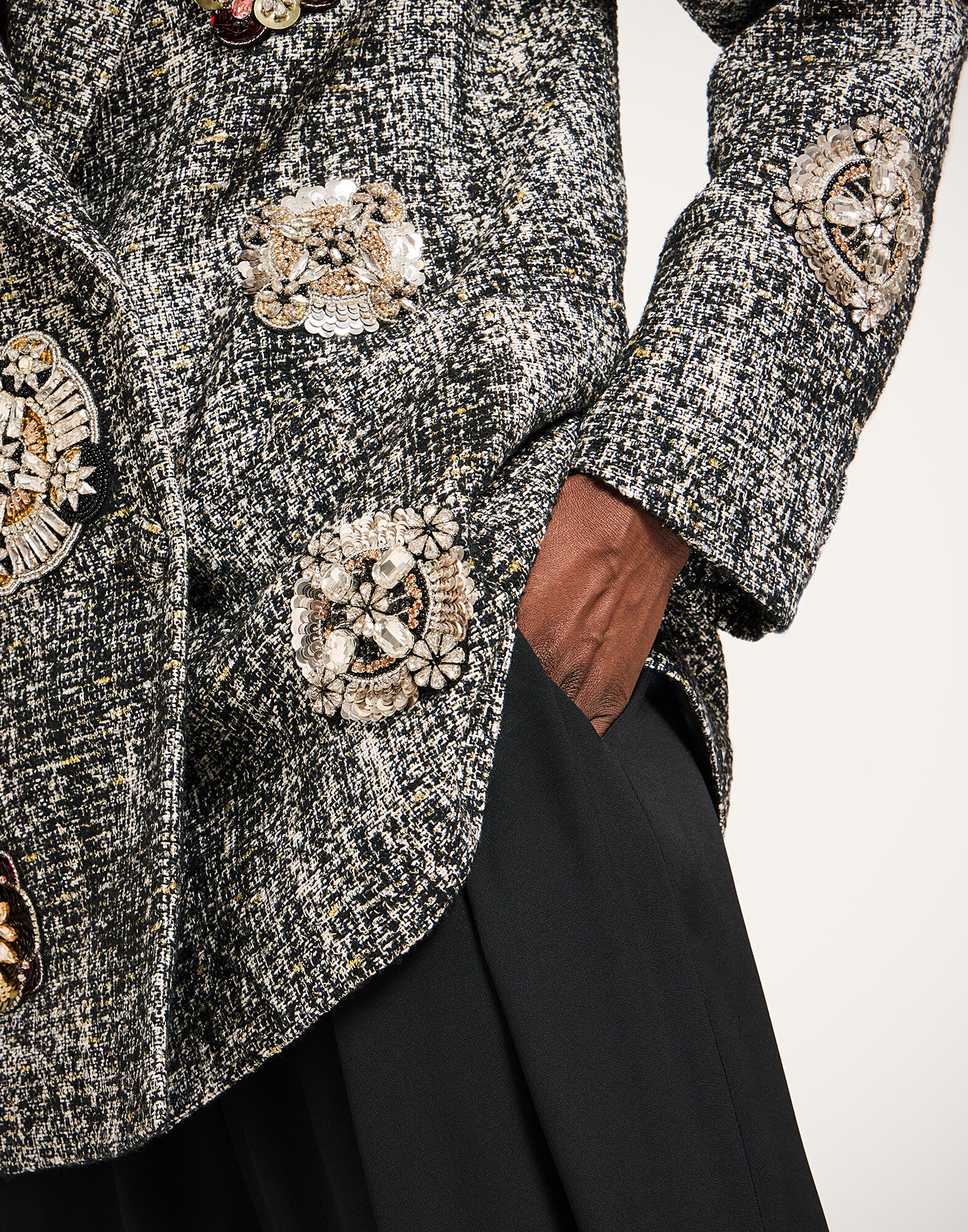 La DoubleJ Jagger Jacket Solid Black & White JAC0155EMB119NUC05BL03