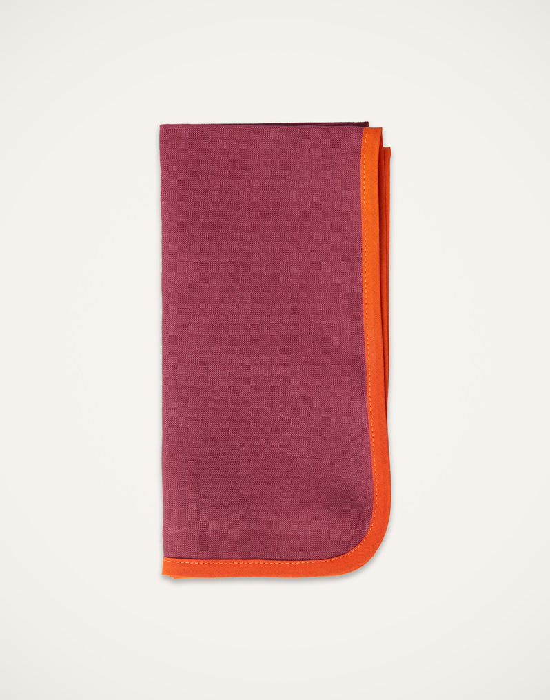 La DoubleJ Large Napkins Set Of 2 La DoubleJ Large Napkins Set Of 2 Rainbow Raspberry NAP0010LIN006RAI0029