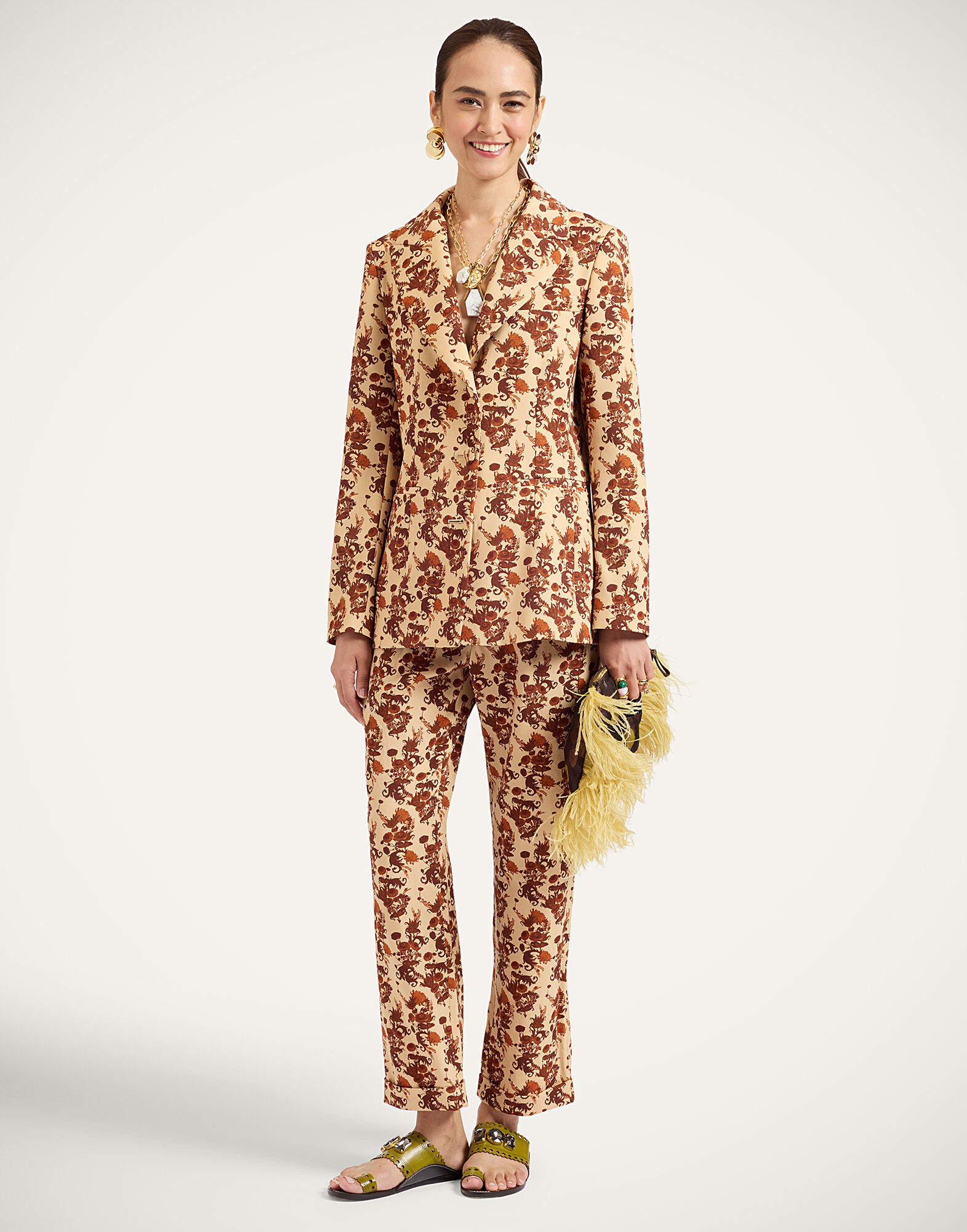 La DoubleJ Sigaretta Pants Coven Micro Buttercream TRO0215WOL037COV02WH09
