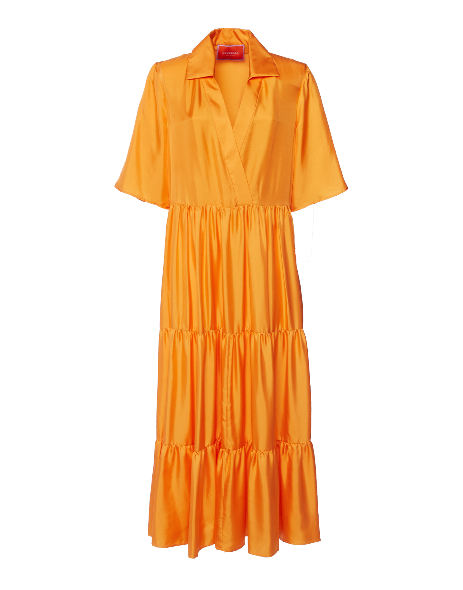 La DoubleJ The J Dress Solid Orange DRE0435SIL001ORA0004