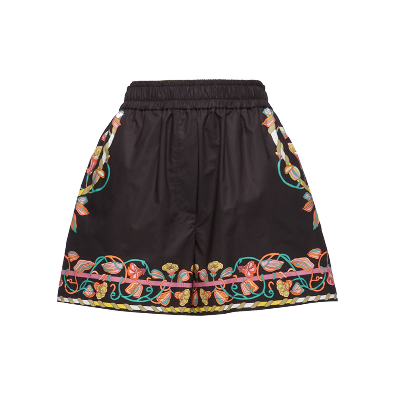 Shop La Doublej Pull-up Shorts (placed) In Borboni Placee Nero