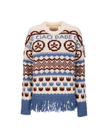 LaDoubleJ Engadina Sweater LaDoubleJ Engadina Sweater Hippie Bianco PUL0042KNI032HIP0002