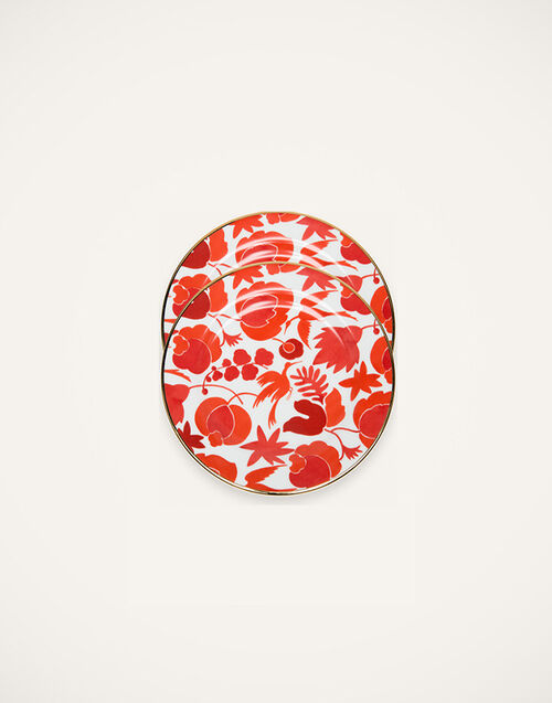 La DoubleJ Dessert Plate Set of 2 La DoubleJ Dessert Plate Set of 2 Wildbird Rosso/Bianco DIS0023CER001CER0012