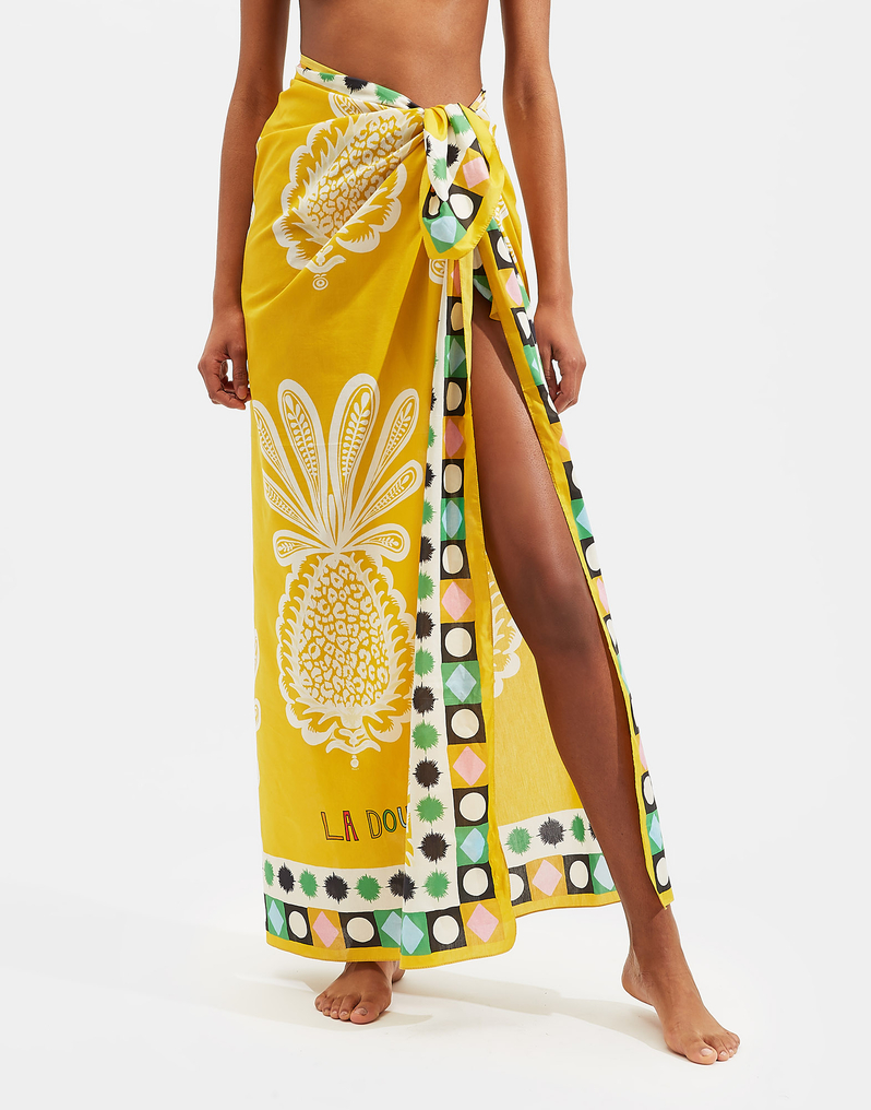 LaDoubleJ Square Scarf (135X135) LaDoubleJ Square Scarf (135X135) Big Pineapple SCA0006COS001PNP0001