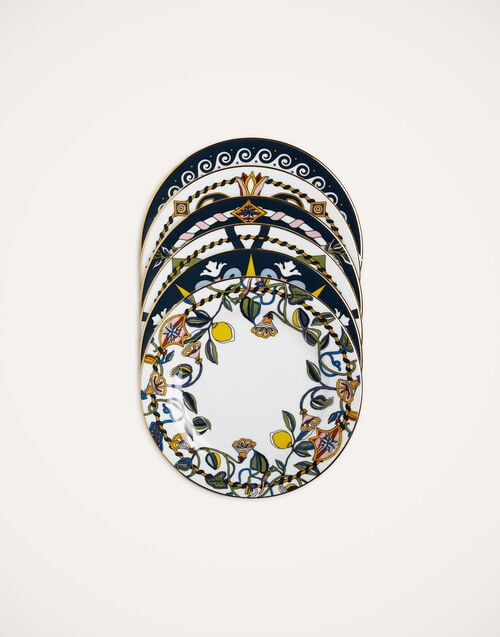 Dessert Plates Set Of 6 - Vesuvio in Porcelain