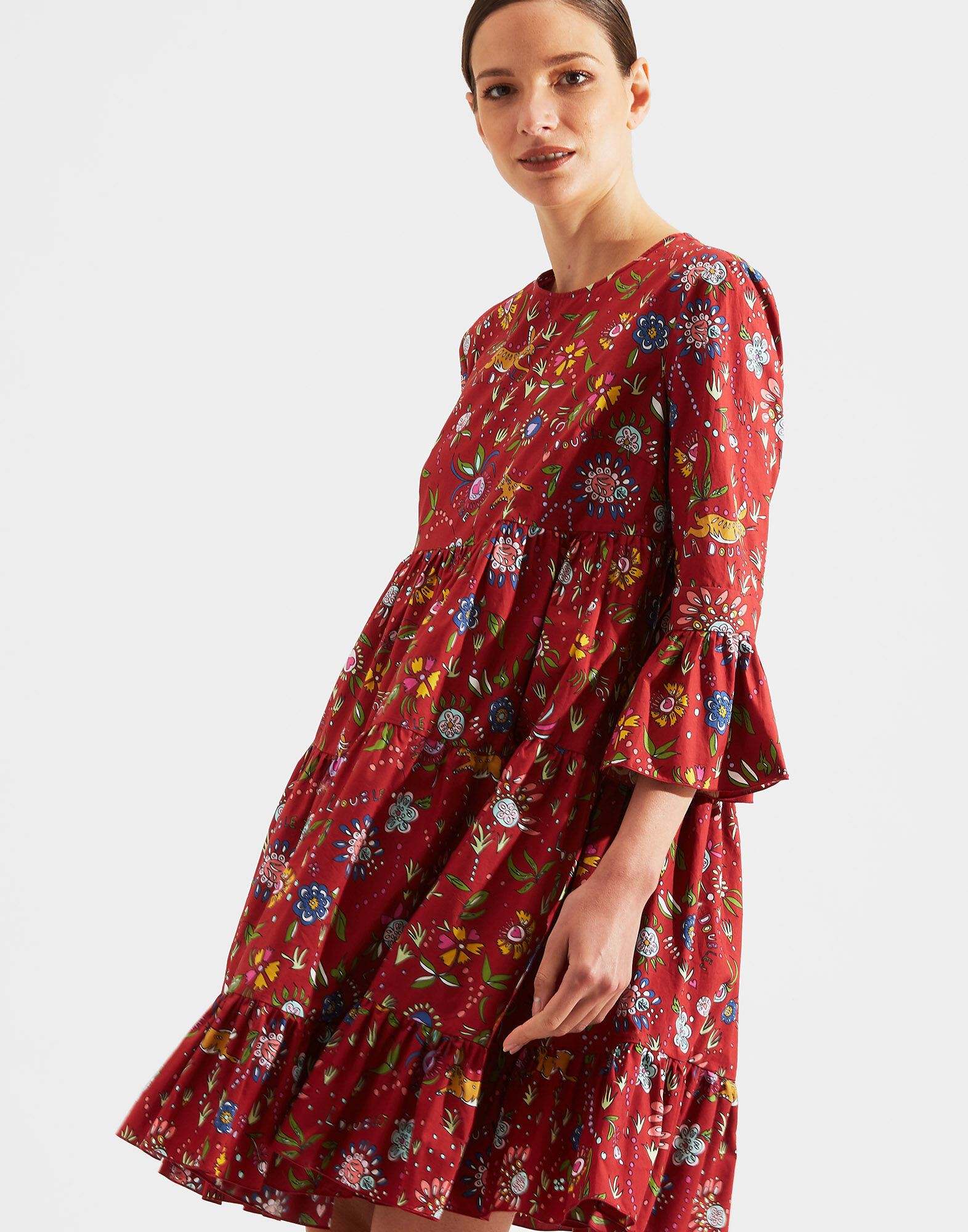 LaDoubleJ Bambi Dress Babe Bordeaux DRE0188COT001BAB0004