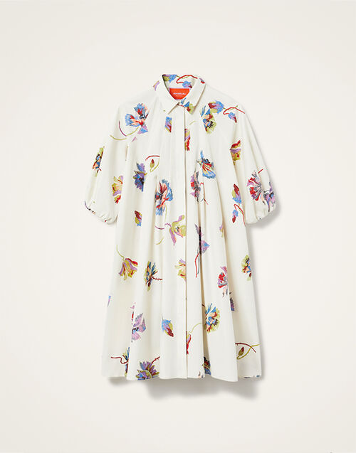 La DoubleJ Sunburst Dress Infiorata White DRE0471COT039INF01WH01